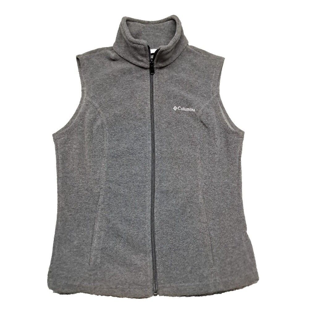 Columbia Men's Full Zip Vest Size S Fleece Sleeveless Full Zip Pockets Outdoor